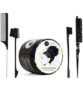 VOLLUCK Edge Control Wax for Women with Edge Brushes Strong Hold 4.6oz Non-Greasy Edge Smoother E...