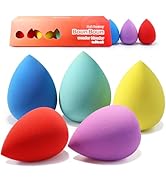 BEAKEY 5 Pcs Makeup Sponges Set, Latex-Free Blender, Perfect for Liquid, Cream, Powder, Soft Wond...