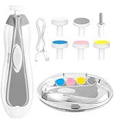 Baby Nail Trimmer Electric, 6 in 1 Rechargeable Baby Nail Clippers Manicure Set Grooming Kit for ...