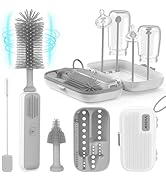 Yasew Electric Bottle Brush Cleaner, Baby Bottle Brush Travel Set, 360° Efficient Cleaning, Durab...