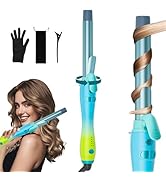 Tresses Touch Rotating Hair Curling Iron 1 Inch, Automatic Curling Iron with 30s Fast Heating Hai...