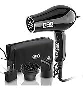 Dan Technology Travel Hair Dryer,Compact Hair Dryer,Portable Mini Blow Dryer with Concentrator&Di...