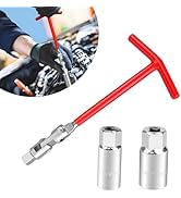 Sodcay 3 Pack Car Spark Plug Socket Wrench with Anti-Slip Handle, 5/8In/16mm 13/16In/21mm Hexagon...