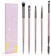LULUCOLORS Eye Makeup Brush Set, 5 pcs Soft Bristles for Eyeshadow, Eyebrow, Eyeliner, Blending, ...