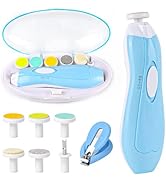 Lupantte Baby Nail Filer and Baby Nail Clippers with Light Set, Electric Infant Nail Trimmer Kit,...
