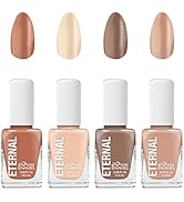 Eternal Collection – 4 Piece Set: Long Lasting, Quick Dry, Mirror Shine Nail Polish Set – Hardene...
