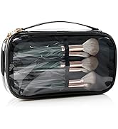 Clear Makeup Bags Small Cosmetic Bag Portable Cute Transparent Travel Makeup Bag with zipper for ...
