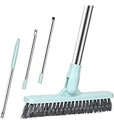 Affogato Floor Scrub Brush Bathroom Long Handle Bathtub Push Broom Shower Tile Grout Scrubber Rot...