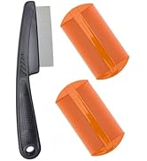3PC Stainless Steel Dandruff & Lice Comb Set β Double-Sided Fine Tooth Scalp Comb for Detox, Mass...