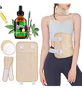 Castor Oil Pack,5Pcs Castor Oil Pack for Liver,Reusable Organic Castor Oil Pack Kit,Castor Oil Wr...