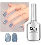 GAOY Jelly Nude Blue Gel Nail Polish, 16ml Sheer Neutral Translucent Soak Off Gel Polish, UV Ligh...