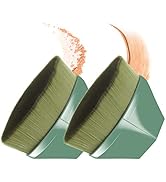 2 Pack Foundation Brush - BEAHOT Kabuki Hexagon Make Up Brushes for Face Blush Professional Flat ...