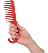 Allegro Combs #1002 Wide Tooth Comb Shower Comb With Hook For Curly Hair Wet Or Dry Detangle Wome...