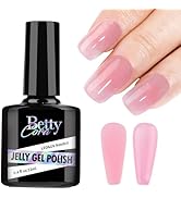 BettyCora Gel Nail Polish, Jelly Translucent Soak Off Sheer UV Pink Gel Polish Neutral Color for ...