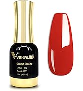 VENALISA Gel Nail Polish, 12ml Bright Red Color Soak Off UV LED Nail Gel Polish Nail Art Starter ...