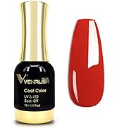 VENALISA Gel Nail Polish, 12ml Bright Red Color Soak Off UV LED Nail Gel Polish Nail Art Starter ...