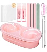 Rosiour Dual Nail Soaking Bowl: Acetone Gel Nail Polish Remover, Soak Off Bowl with Acrylic Nail ...