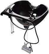 BYOOTIQUE Shampoo Bowl Hair Basin Sink CUPC Certified Vacuum Breaker Neck Rest Beauty Salon Equip...