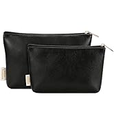 Wandering Nature Makeup Bag Small Cosmetic Bag for Purse 2 Pack Small Make Up Pouch Vegan Leather...