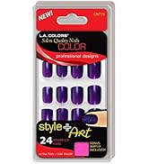 L.A. COLORS Fashion Nails (carded), 24 Full Color Nails Amethyst CNT15