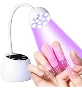BORNBYME UV Nail Lamp for Gel Nails, 36W UV Nail Light Gooseneck Rechargeable with 4 Time Setting...