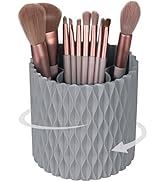 HSSPANFN Makeup Brush Holder Organizer -360° Rotating Multi-Functional Pen Holder for Desk,Multi-...