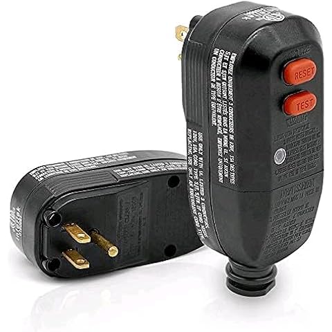 ANEKEN GFCI Plug Replacement Auto Reset 3 Prongs 15Amp 3-Wires with Waterproof Ground Fault Circuit Interrupter Safety RCD Protection for Power Pressure Washer, Air Conditioner, Hot Tub, Hair Dryer