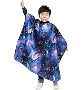PERFEHAIR Kids Haircut Barber Cape Cover for Hair Cutting,Styling and Shampoo - Space Starry Sky ...