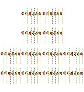 150 Pcs Honeycomb Fruit Straws Drinking Straws Hawaii Theme Straw Festival Straw Hawaii Decorativ...