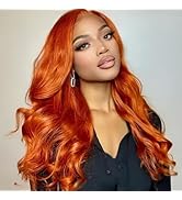 Ali Pearl Ready to Wear #35 Copper Red 5x7 Closure Wig Body Wave Glueless Wig Human Hair 180% Den...