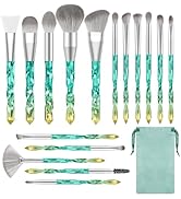 Makeup Brushes Set - BESTOPE PRO 16 Pcs Crystal handle Makeup Brush Set with 1 Silicone Face Mask...