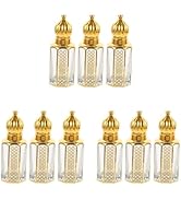 FRCOLOR 9 Pcs Essential Oil Bottles - Empty Perfume Holders, Vintage Decor, Glass Roller Bottles ...