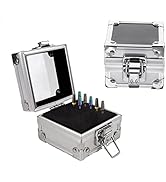 Nail Drill Bits, AREMOD Nail Holder 25 Holes Nail Drill Bit Holder Nail Storage Organizer Box Nai...