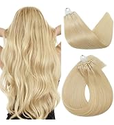 Micro Link Hair Extensions Human Hair 14 Inch Microbead Hair Extensions 100% Real Human Hair Exte...