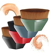 4 Pack Foundation Makeup Brush - BEAHOT Kabuki Hexagon Flat Top Brush, Professional Make Up Brush...