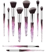 Premium Makeup Brush Set, 10pcs Complete Synthetic Kabuki Eye Shadow Concealer Make Up Brushes Be...