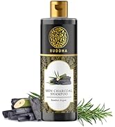 Buddha Natural Men Charcoal Shampoo (200 ml, 7 oz) - 100% Ayurveda Certified - Activated Bamboo C...