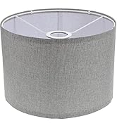 Beavorty Lamp Shades 1Pcs Collapsible Lampshade Drum Lampshade Linen Light Cover Fabric Lampshade...