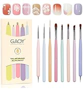 GAOY 8 Pcs Nail Brushes for Nail Art, Nail Design Tools for Nail Detail Painting, French Liner an...