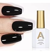 AILLSA Black Gel Nail Polish Halloween Gel Polish Long Lasting Dark Color Nail Polish Gel Quick D...