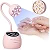 Makartt UV LED Nail Lamp - Gooseneck UV Light for Gel Nails Cherie Cordless USB 39W Nail Dryer Gel Lamp with 4 Times & Auto Sensor Professional Fast Flash Curing Polish Nail Art