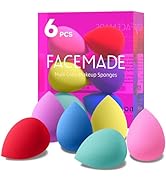 FACEMADE 6 PCS Makeup Sponges Set, Makeup Sponges for Foundation, Latex Free Beauty Sponges, Flaw...