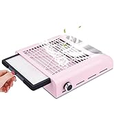 Nail Dust Collector Vacuum, AREMOD 80W Adjustable Power Suction Nail Vacuum Cleaner Fan Reusable ...
