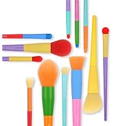 Brush Master Makeup Brushes 12 Pcs Colourful Makeup Brush Set Premium Gift Synthetic Kabuki Found...