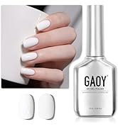 GAOY White Gel Nail Polish, 16ml Soak Off Gel Polish, UV Light Cure for Nail Art DIY Manicure at ...
