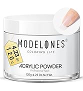 MODELONES 4.23oz Clear Nail Acrylic Powder Professional Nail Art Powder for Nail Extension French...