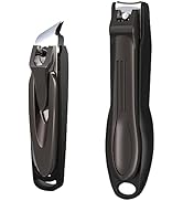GLAMFIELDS Nail Clipper with Catcher, Large Fingernail Toenail Clipper,Slanted Edge Nail Clippers...