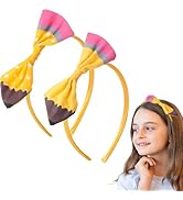 Vodolo Back To School Pencil Headband for Girls,2PCS Funny First Day of School Head Band Supplies...
