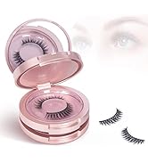 Buqikma 3 Layers Circle Eyelash Box with Mirror, Empty Eyelash Storage Case Organizers Travel Las...