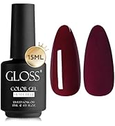 GLOSS Gel Nail Polish | Burgundy Red 15ml 1 pcs - HEMA Free Gel Polish, Wine Red Soak Off UV LED ...